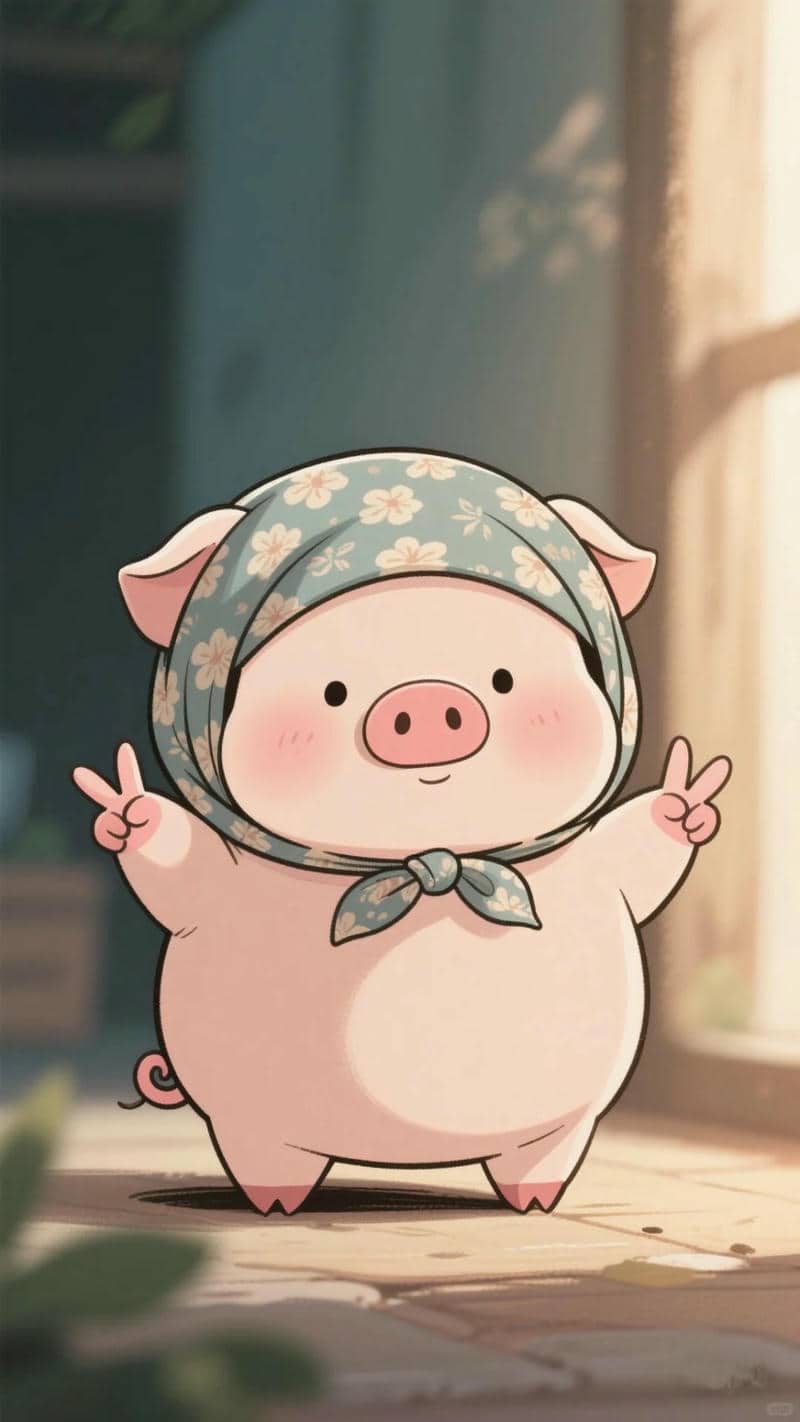 hình nền con heo ngầu