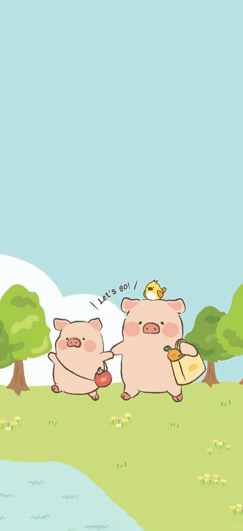 hình nền con lợn cute