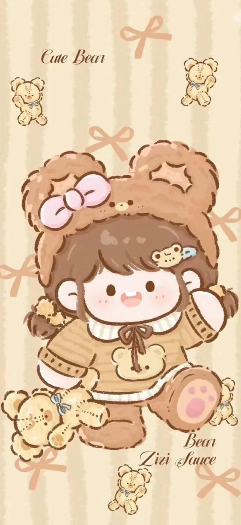 hình nền màu nâu cute