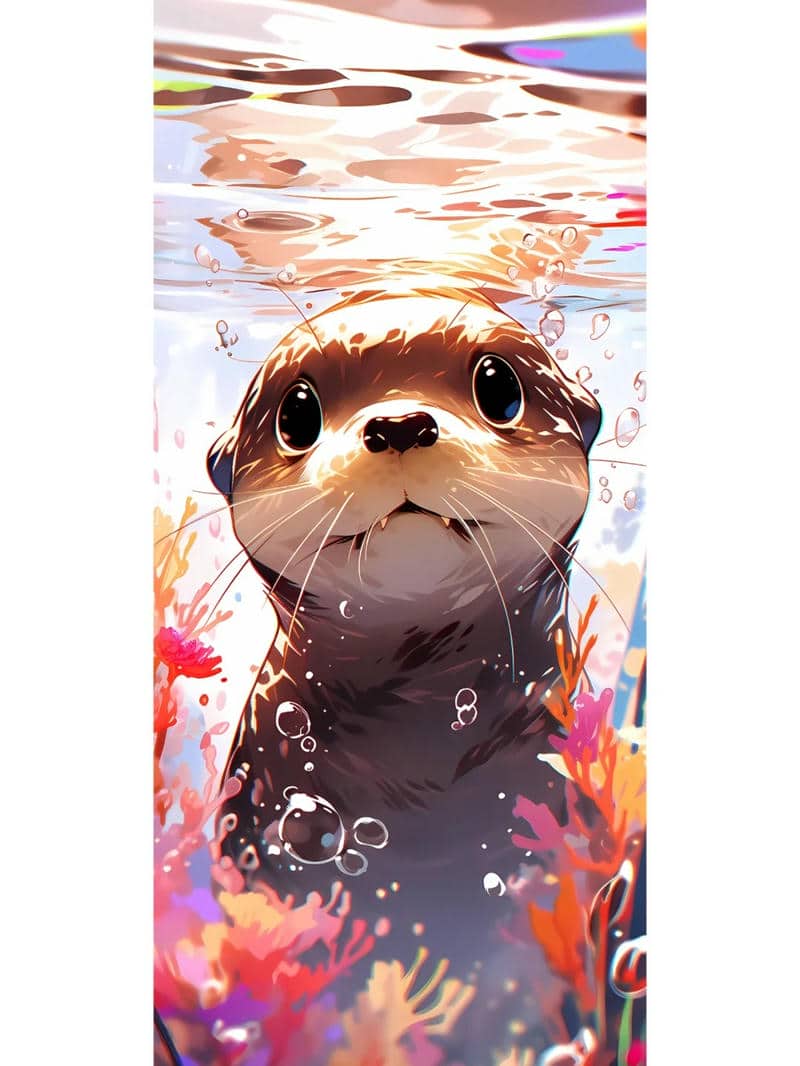 hình nền rái cá cute