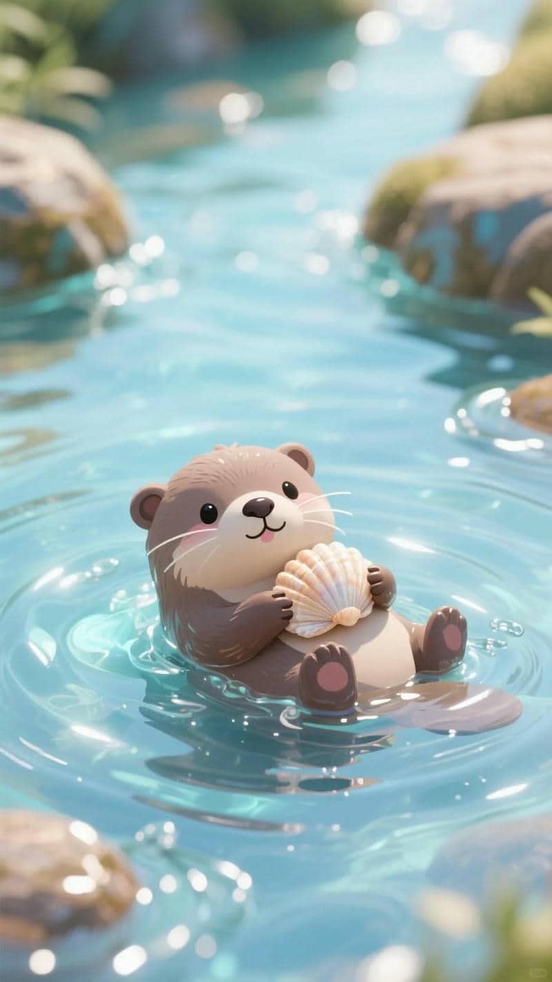 hình rái cá cute