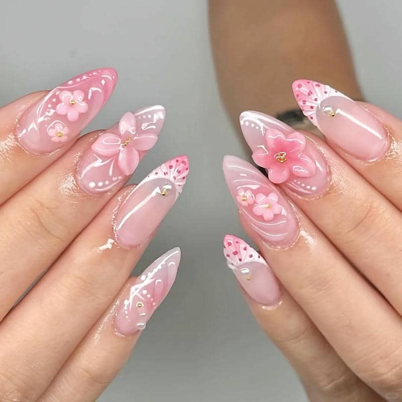 mẫu nail bánh bèo xinh