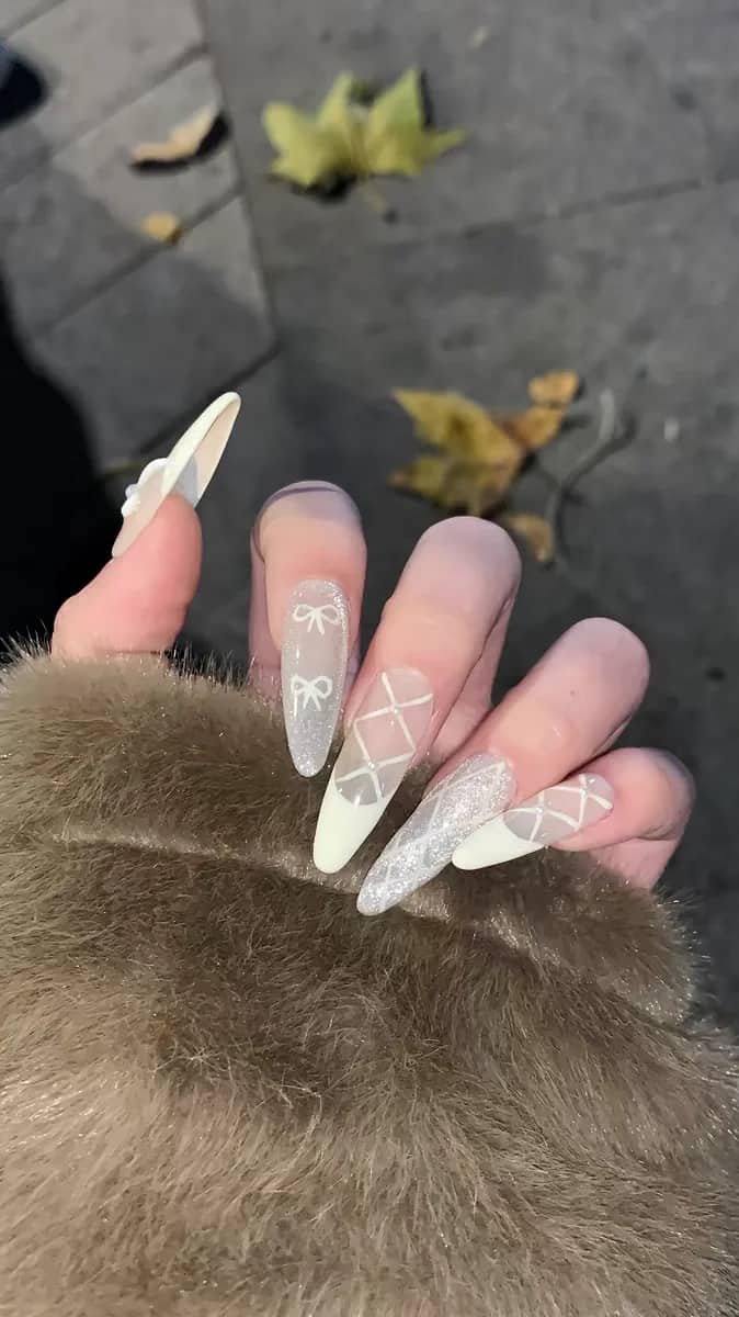 mẫu nail caro đẹp
