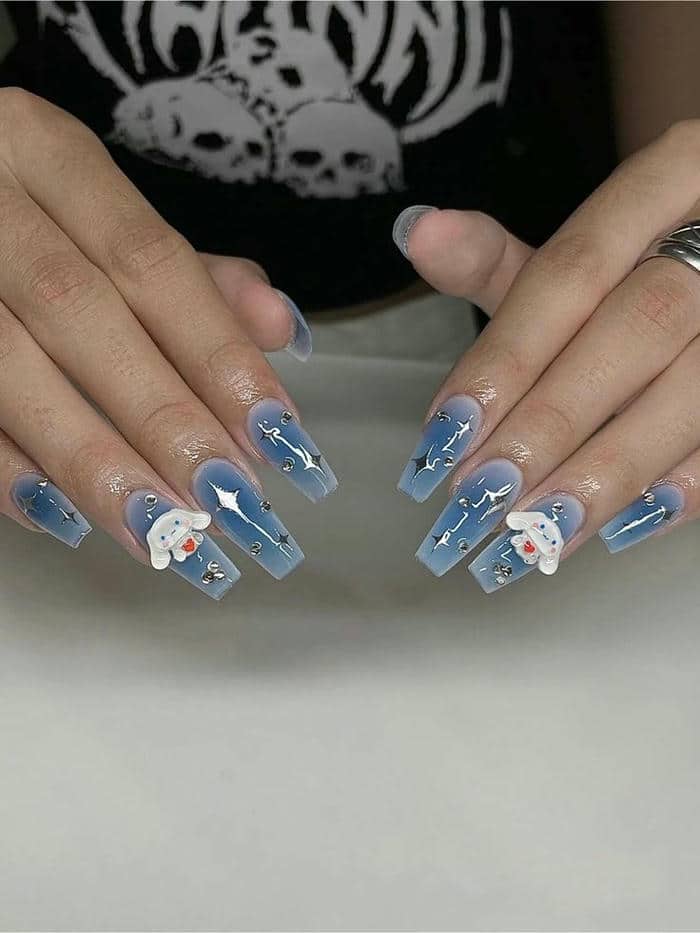 mẫu nail charm cinnamoroll