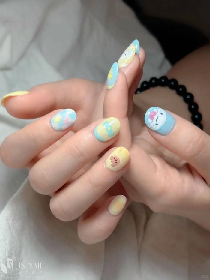mẫu nail cinnamoroll đơn giản