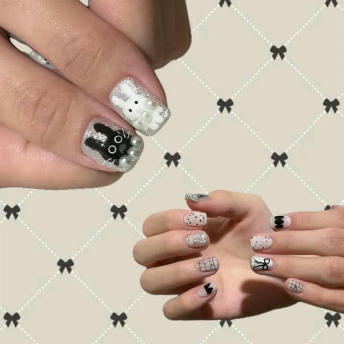 mẫu nail con thỏ xinh