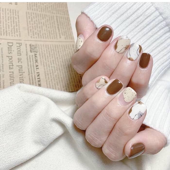 mẫu nail ngắn pastel