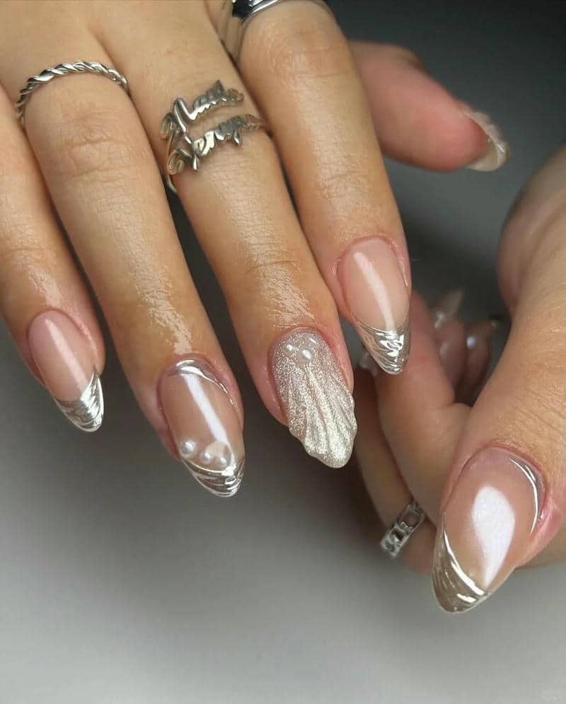mẫu nail vỏ sò nhẹ nhàng