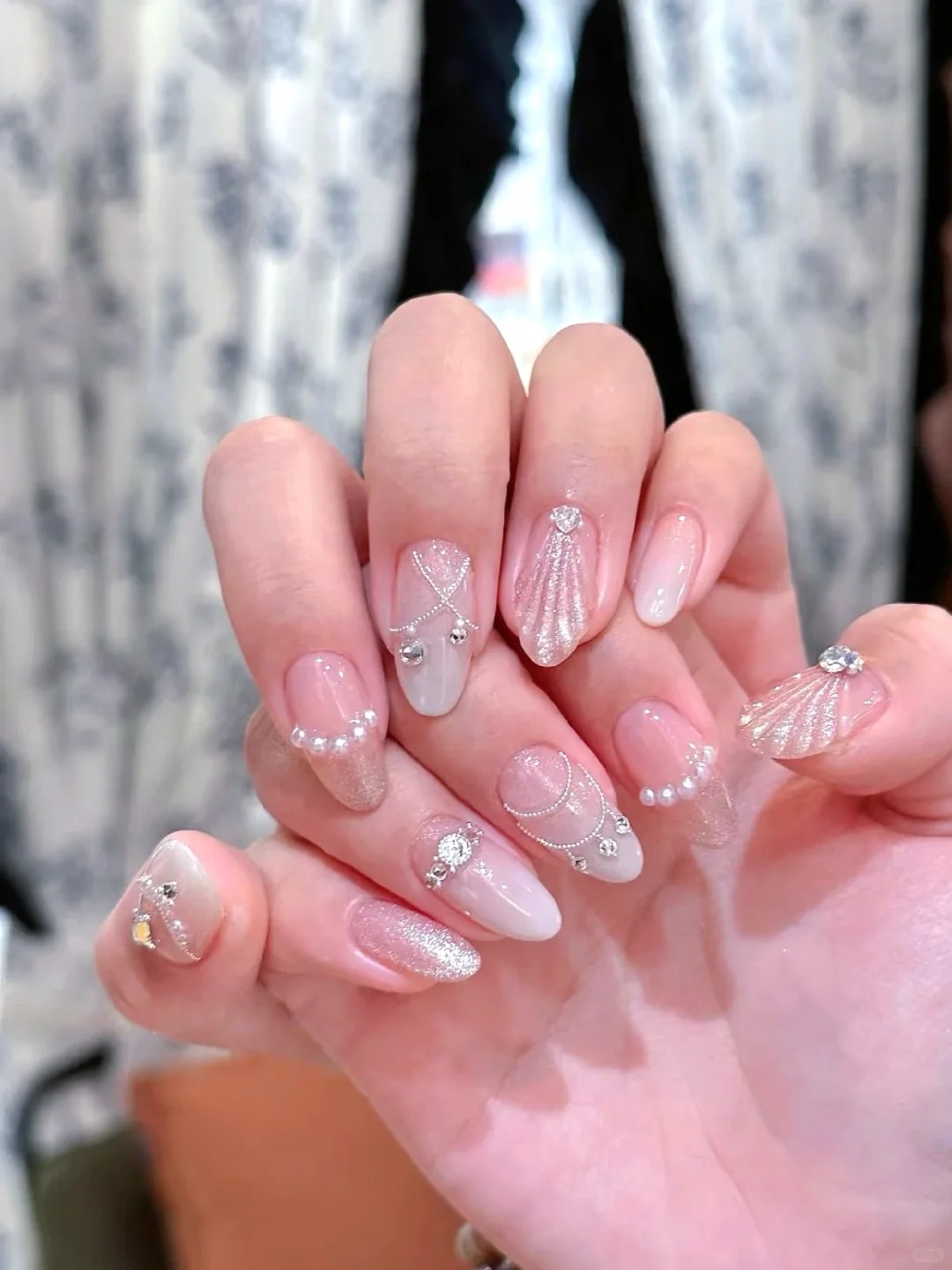 mẫu nail vỏ sò xinh