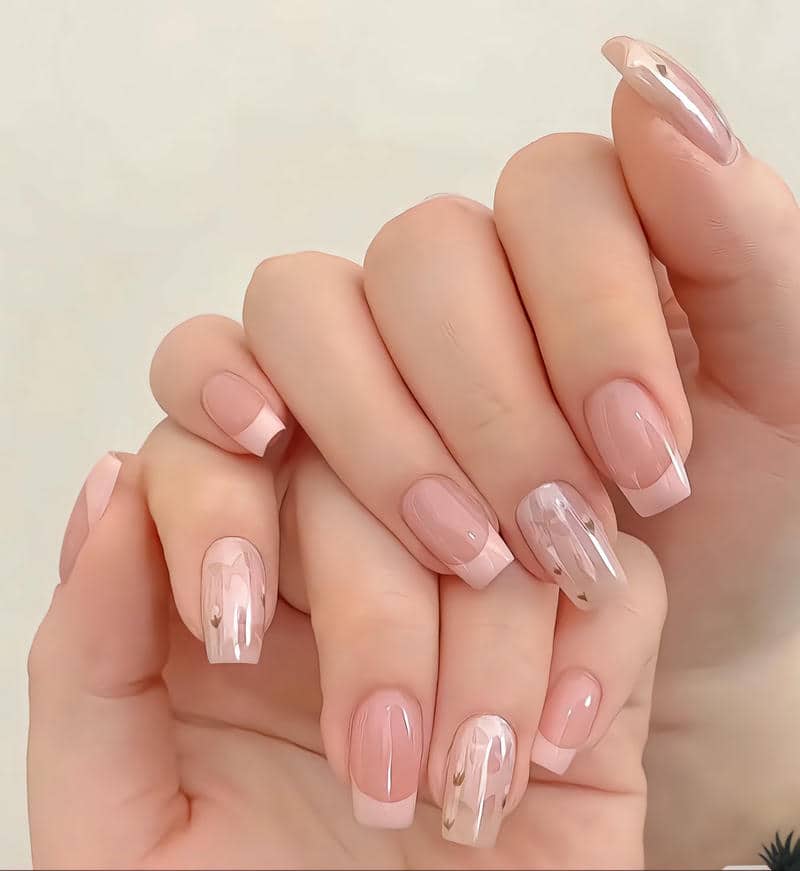 mẫu nail xinh móng vuông
