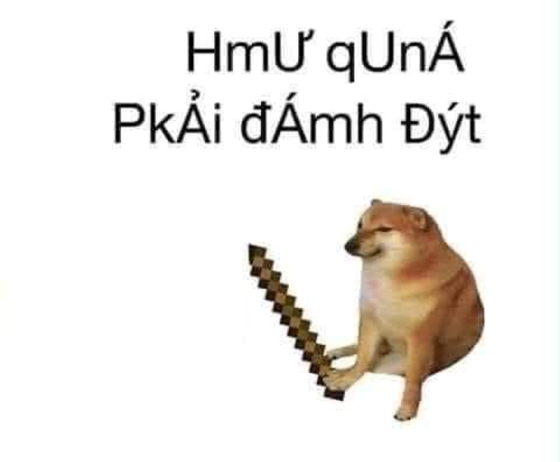 meme chó cầm súng