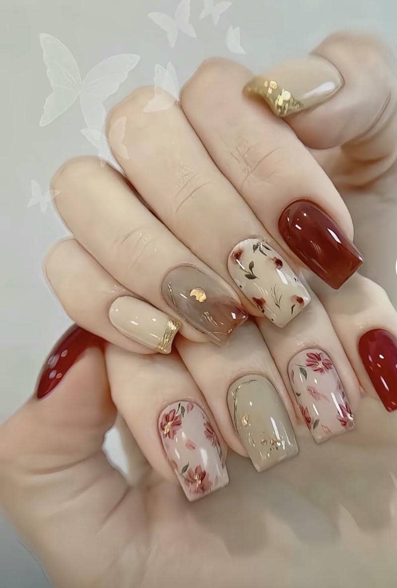 nail móng vuông đơn giản