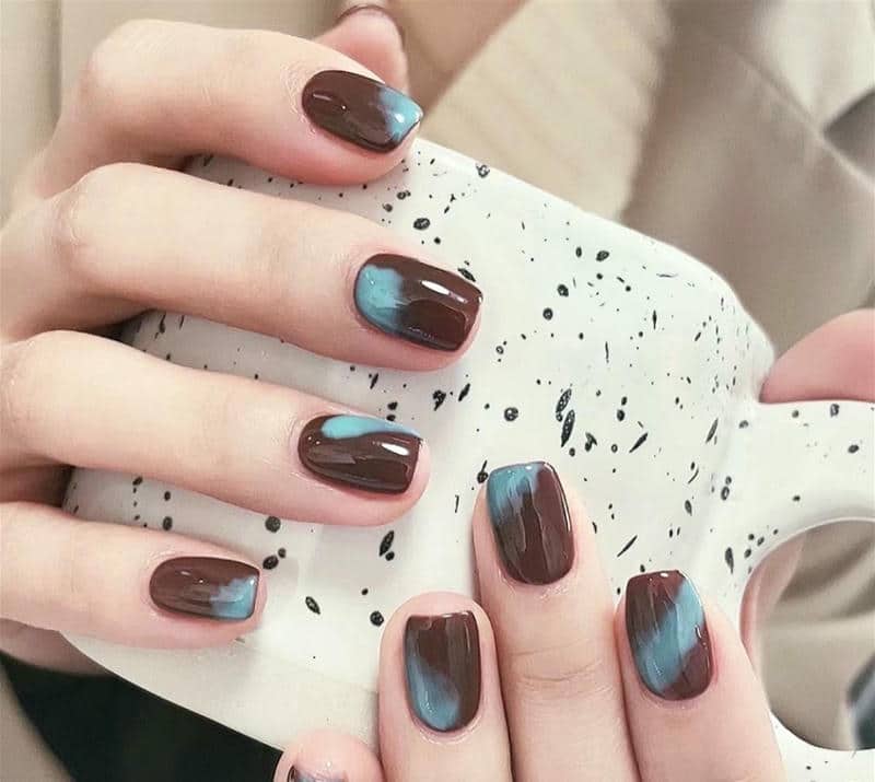 nail móng vuông ngắn đơn giản