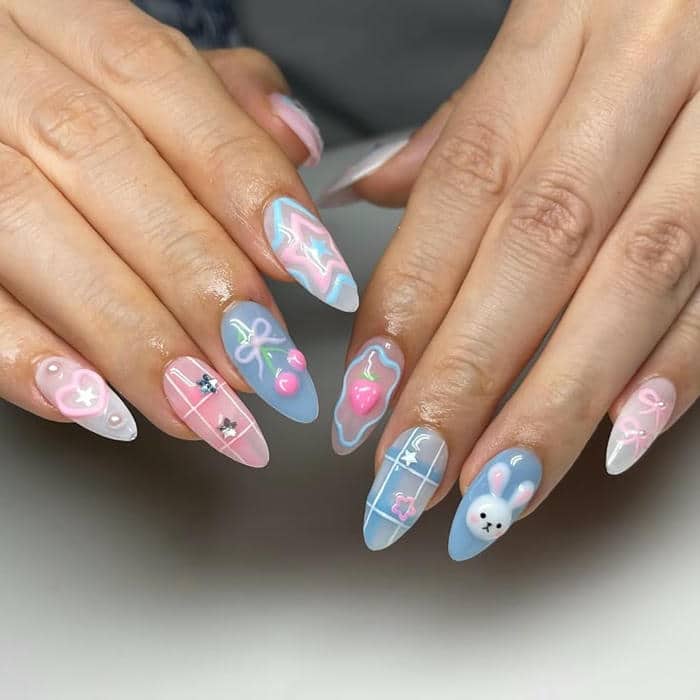 nail pastel cute