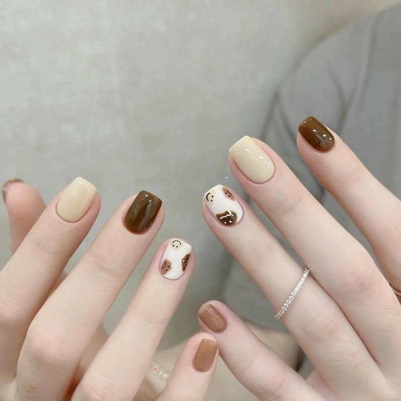 nail xinh vẽ mặt cười