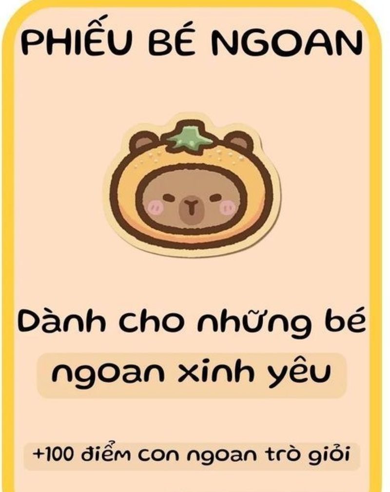 phiếu bé ngoan meme