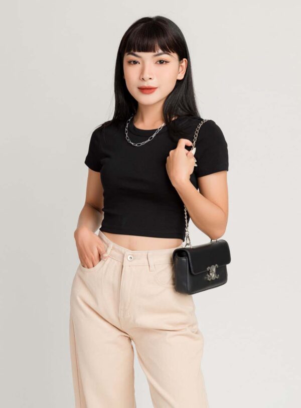 Áo Croptop Nữ Trơn Cổ Tròn ACTFM22 h6