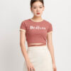 Áo Thun Croptop Nữ Phối Màu Buộc Dây Beatles ACTFM2 h3