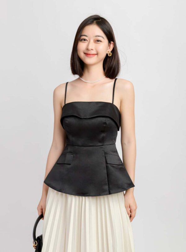 Áo Kiểu Nữ Thiết Kế 2 Dây Form Peplum AKFM42 h4