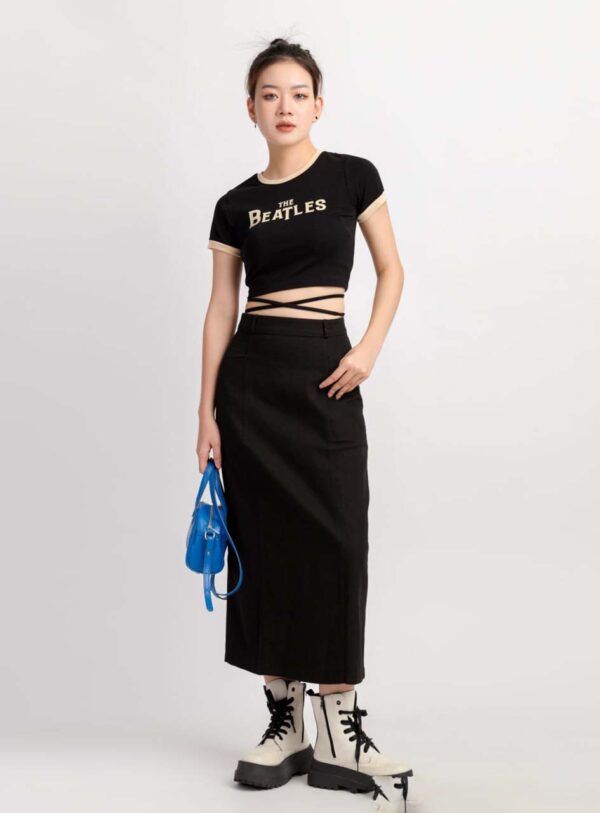 Áo Croptop Nữ Phối Màu Buộc Dây Beatles ACTFM2 h6