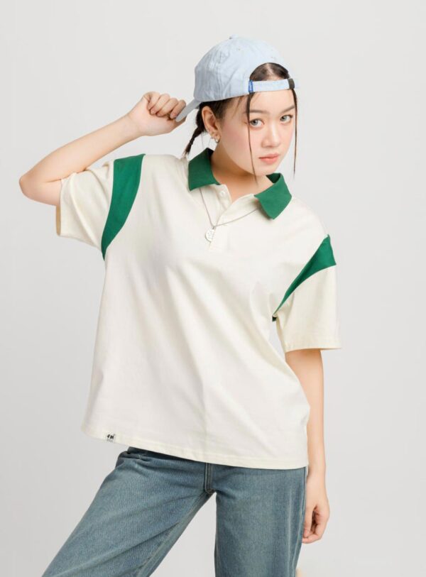 Áo Polo Oversize Nữ Phối Vai APLFM4