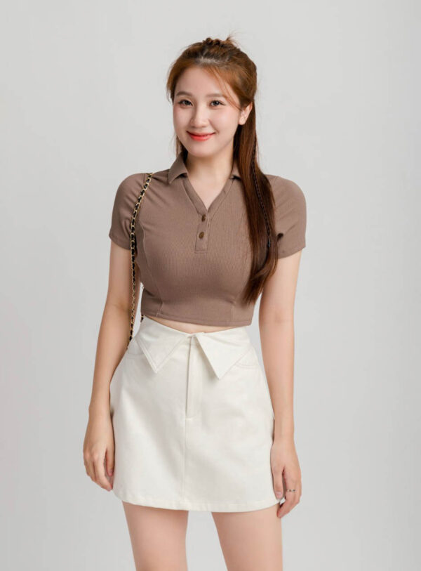 Áo Polo Croptop Nữ Cổ Chữ Y APLFM11