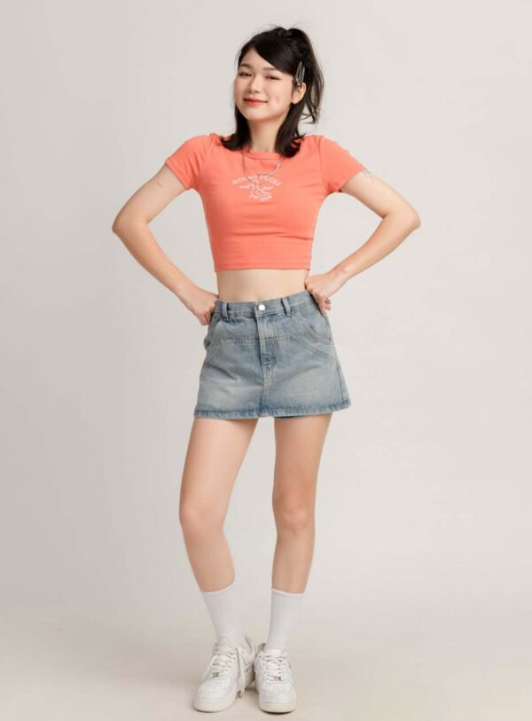 Áo Croptop Nữ In Chữ Sitting Ducks ACTFM16 h5