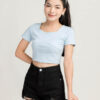 Áo Thun Croptop nữ Cổ Vuông 3 Đường Gân ACTFM15