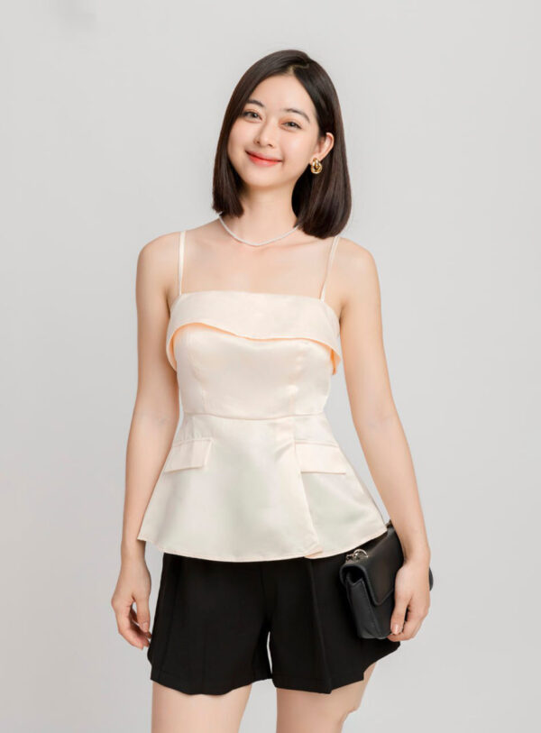 Áo Kiểu Thiết Kế Nữ 2 Dây Form Peplum  h3