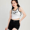 Áo Thun Croptop nữ Ba Lỗ In Chữ Saint ACTFM11