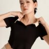 Áo Polo Nữ Croptop Phối Màu Cổ Lai Bầu APLFM18 h5