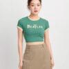 Áo Thun Croptop Nữ Phối Màu Buộc Dây Beatles ACTFM2 h2