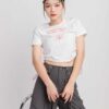 Áo Croptop Nữ Rút Dây In Hình Bông Hoa ACTFM4 h3