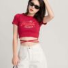 Áo Croptop Nữ In Chữ Moment Thắt Dây Sau ACTFM17 h5