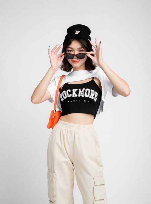 Áo Croptop Nữ Khoét Giữa Rockmore ACTFM27 h7