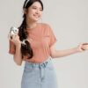 Áo Thun Croptop nữ Form Rộng 1 Túi Giả ACTFM19 h3