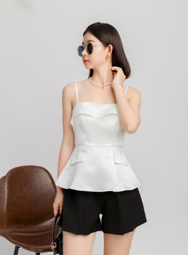 Áo Kiểu Thiết Kế Nữ 2 Dây Form Peplum  h2