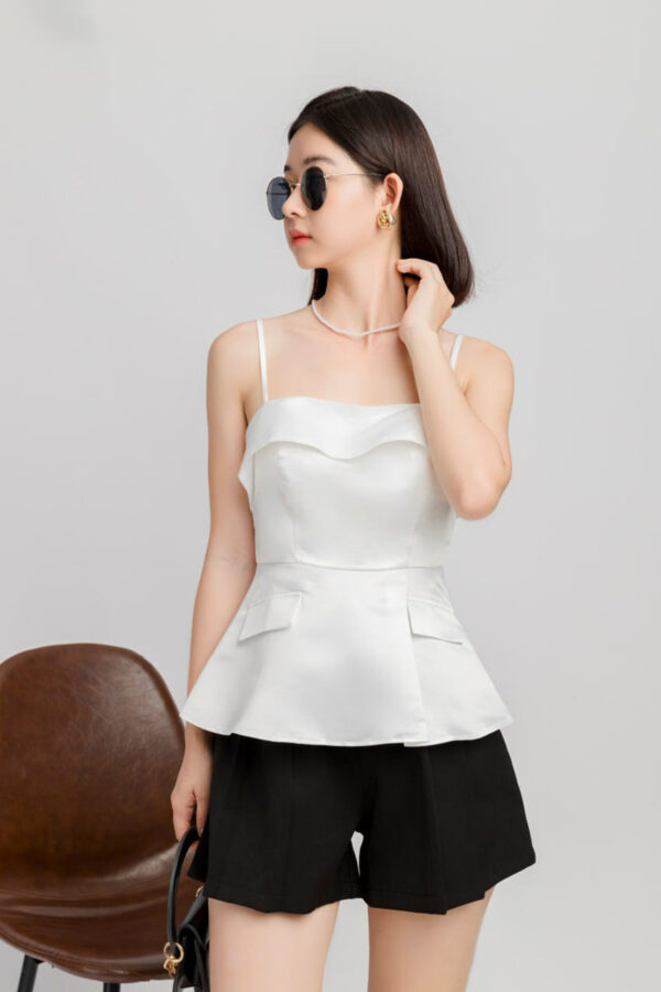 Áo Kiểu Thiết Kế Nữ 2 Dây Form Peplum  h2