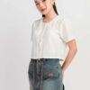 Áo Kiểu Nữ Tay Ngắn Croptop Kiểu Ren AKFM29 h5