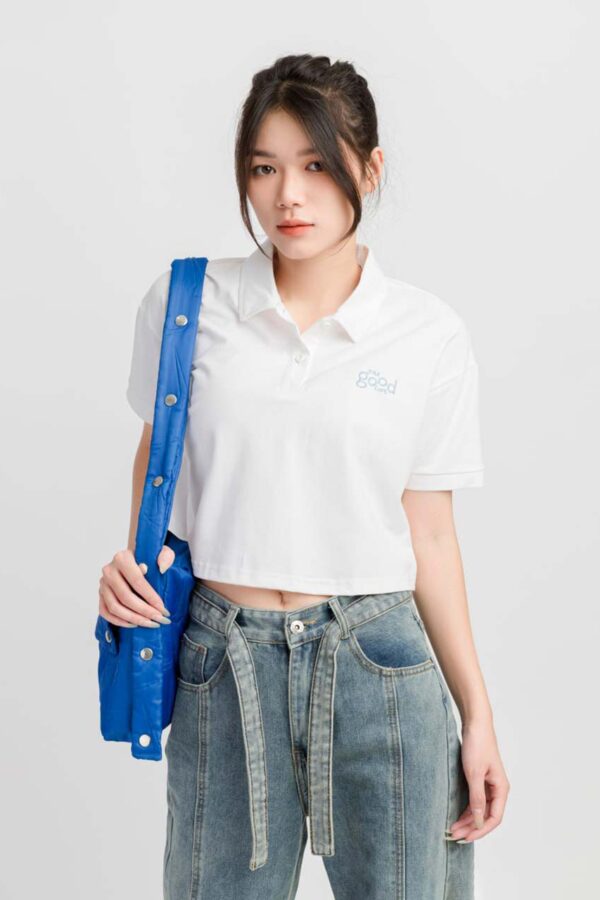 Áo Polo Croptop Nữ Thêu Hình APLFM10 h2