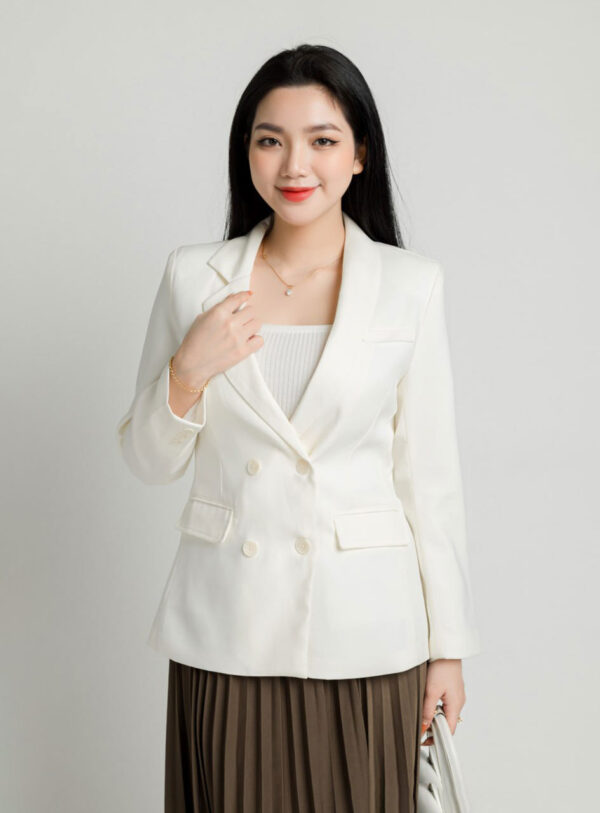 Áo Khoác Vest/Blazer Ôm Nữ 2 Nắp Túi AKBZFM3 h2