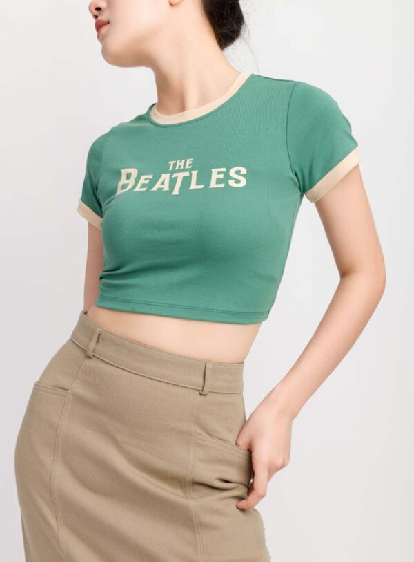 Áo Croptop Nữ Phối Màu Buộc Dây Beatles ACTFM2 h7