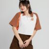 Áo Polo Croptop nữ Thêu Gấu Đeo Kính APLFM12 h2