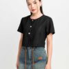 Áo Kiểu Tay Ngắn Nữ Croptop Kiểu Ren  h3