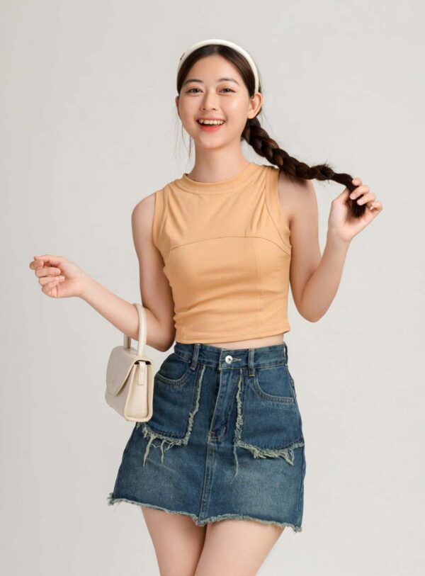 Áo Thun Croptop nữ Sát Nách ACTFM28 h2