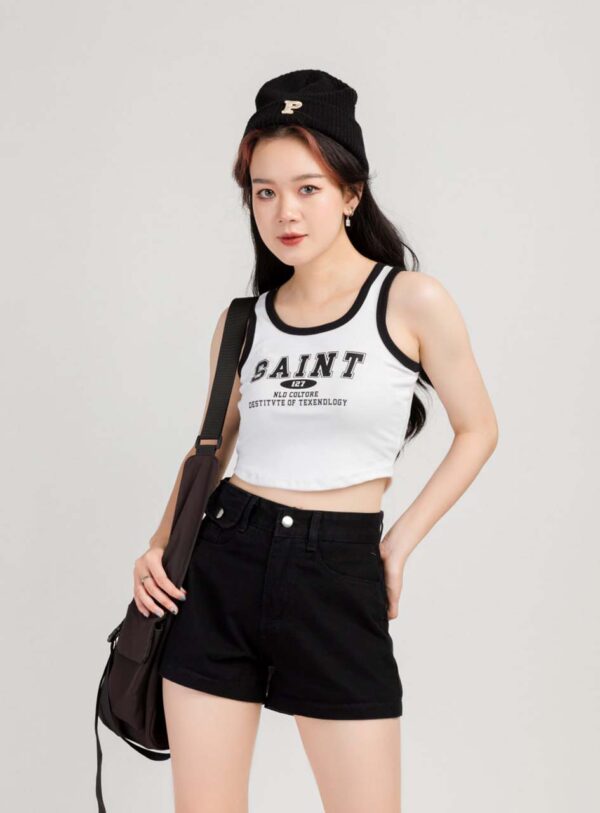 Áo Croptop Nữ Ba Lỗ In Chữ Saint ACTFM11 h7