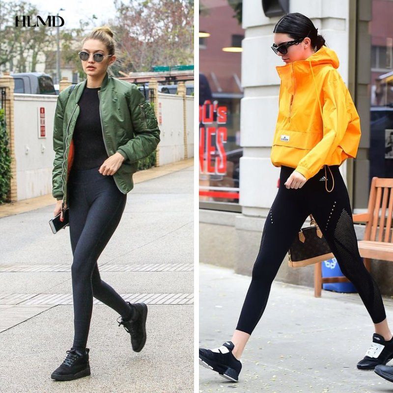 Lên đồ dạo phố ấn tượng cùng quần leggings và áo khoác Windbreaker