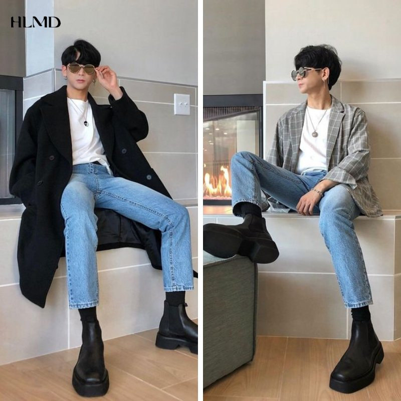 Phối quần skinny jean cùng chelsea boots