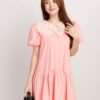 Váy Babydoll Dáng Ngắn Cổ Phối Ren Tay Bồng VBBDFM7 h4