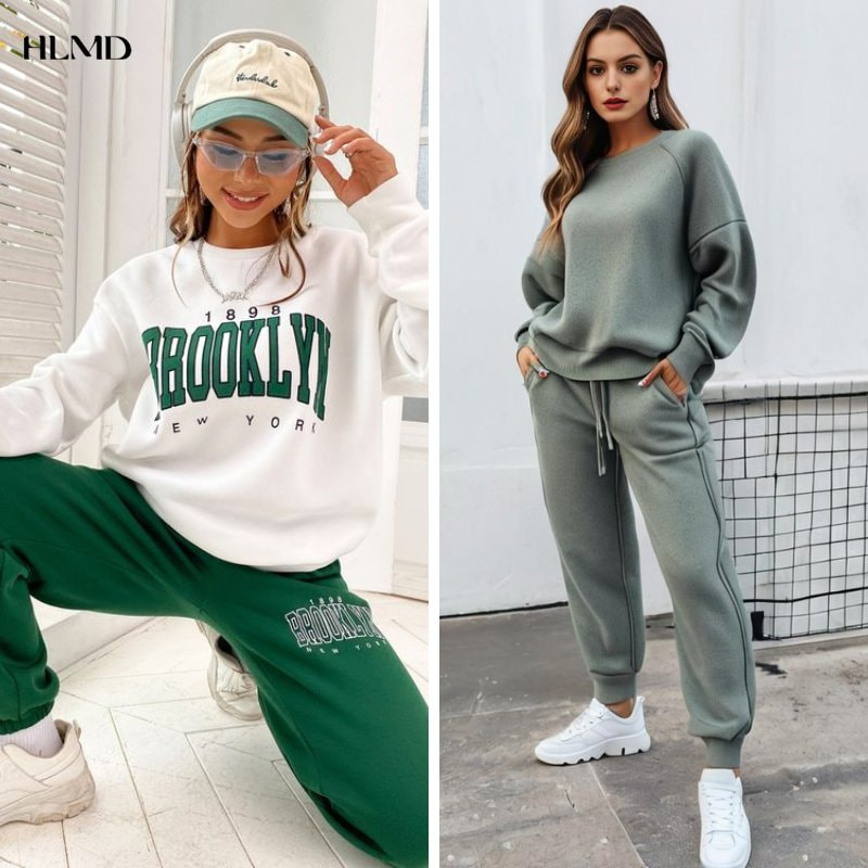 Mix-match áo Sweatshirt cùng quần Jogger